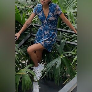 Urban Outfitters Mesh Wrap Mini Spring Dress